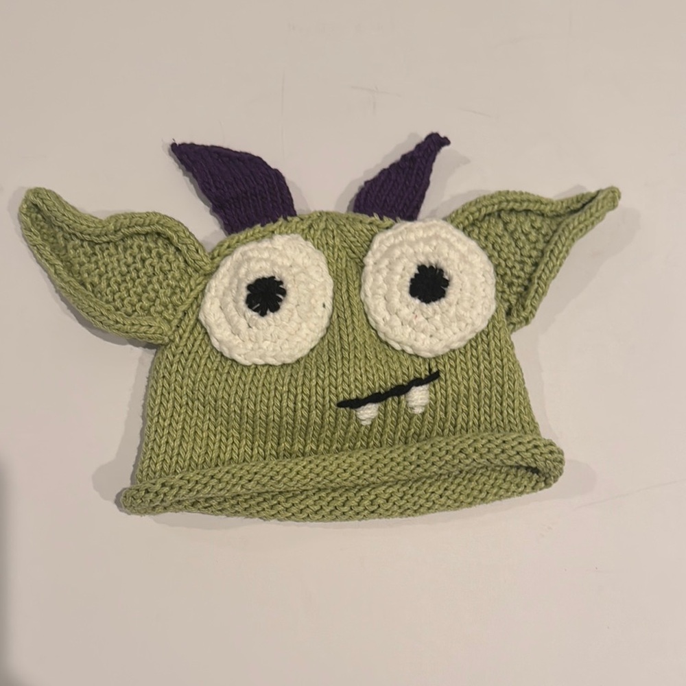 Green Knit Beanie Boston Beanies Monster Halloween Baby Hat